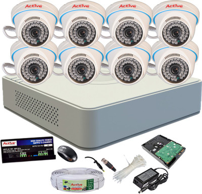 

Active Full Combo, AHD 1MP Dome Camera 8Pcs + Active Cable + 1TB HDD + F1 Mini DVR 8 Channel Home Security Camera(1 TB)