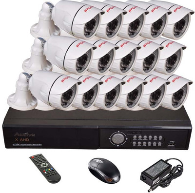 

Active AHD Full Combo, AHD 1MP Bullet Camera 16Pcs + AHD DVR 16 Channel Home Security Camera