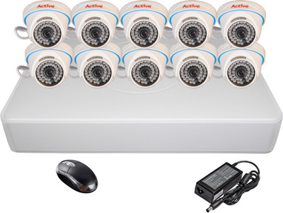 

Active Combo, AHD 1MP Dome Camera 10Pcs + F1 Mini DVR 16 Channel Home Security Camera