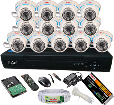 

Lio AHD Full Combo, AHD 1MP Dome Camera 13Pcs + Active Cable + 2TB HDD + AHD DVR 16 Channel Home Security Camera(2 TB)
