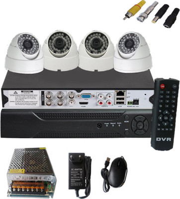 

Easy 4 CCTV Dome camera + 4 channel DVR kit 4 Channel Home Security Camera(2000 GB)
