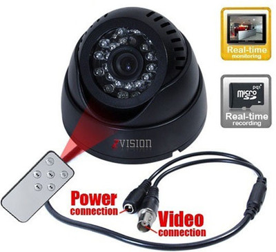 

Zvision Night Vision CCTV inBuilt DVR with Memory Card Slot Recording and TV-Out Home Security Camera
