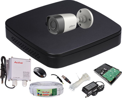 

Dahua HDCVI Full Combo, HDCVI Bullet IR 1100RP Camera 1Pcs + Active Cable + 1TB HDD + HDCVI DVR 4 Channel Home Security Camera(1 TB)