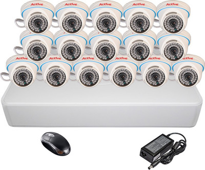 

Active Combo, AHD 1MP Dome Camera 16Pcs + F1 Mini DVR 16 Channel Home Security Camera