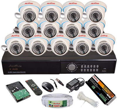 

Active AHD Full Combo, AHD 1MP Dome Camera 13Pcs + Active Cable + 2TB HDD + AHD DVR 16 Channel Home Security Camera(2 TB)