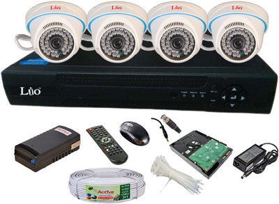 

LIO AHD Full Combo, AHD 1.3MP Dome Camera 4Pcs + CCTV Cable + 500GB HDD + AHD DVR 4 Channel Home Security Camera(500 GB)