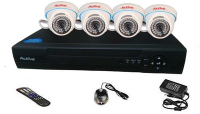 

Active Feel Free Life ACT4AHD4D1 4 Channel Home Security Camera(500 GB)