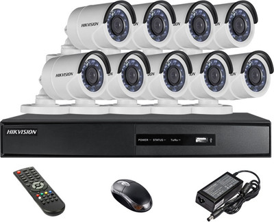 

Hik Vision SH Combo, HDTVI DS2CE16COT-IR Bullet Camera 9Pcs + HDTVI DVR 16 Channel Home Security Camera