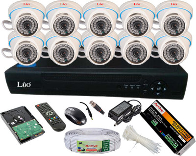 

Lio AHD Full Combo, AHD 1MP Dome Camera 10Pcs + 2TB HDD + Active Cable + AHD DVR 16 Channel Home Security Camera(2 TB)