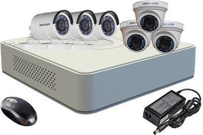 

Hik Vision HDTVI Combo, Turbo IRPF Bullet Camera 3Pcs & Dome Camera 3Pcs + F1 Mini DVR. (HDD NOT INCLUDED) 8 Channel Home Security Camera(4 TB)