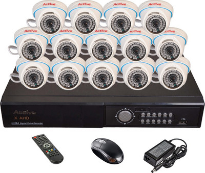 

Active AHD Full Combo, AHD 1MP Dome Camera 14Pcs + AHD DVR 16 Channel Home Security Camera