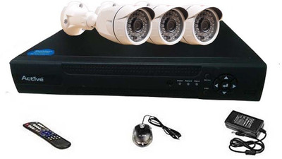 

Active Feel Free Life ACT4AHD3B1 4 Channel Home Security Camera(500 GB)