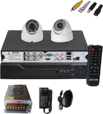 

Easy 2 CCTV Dome camera + 4 channel DVR kit 4 Channel Home Security Camera(2000 GB)