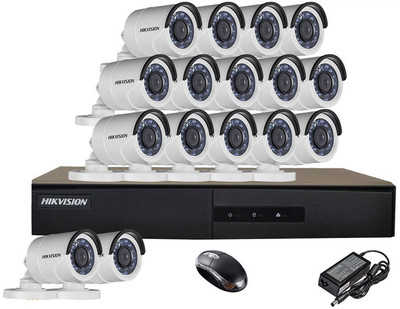 

Hik Vision Combo, HDTVI DS-2CE16COT-IRF Bullet Camera 16Pcs + HDTVI DVR. (HDD NOT INCLUDED) 16 Channel Home Security Camera