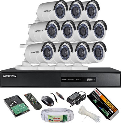 

Hik Vision SH Full Combo, Turbo HDTVI Bullet Camera 11Pcs + 2TB HDD + Active Cable + HDTVI DVR 16 Channel Home Security Camera(2 GB)