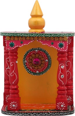 JaipurCrafts Decorative Kundan Studded Solid Wood Home Temple(Height: 30, DIY(Do-It-Yourself))