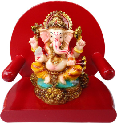 

Tied Ribbons Wooden Home Temple(Height: 15 cm)