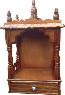

Afydecor Traditional Hand Carved Open Wall Mounted Pooja Mandir Wooden Home Temple(Height: 30.48 cm)