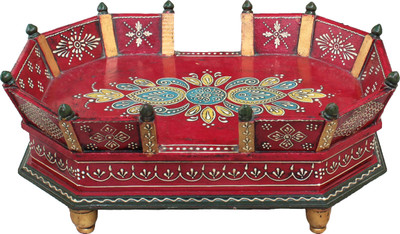 

Crafticia Craft Traditional Rajasthani Handicraft Lord Jhula Temple / Palki Showpiece Wooden Home Temple(Height: 15 cm)
