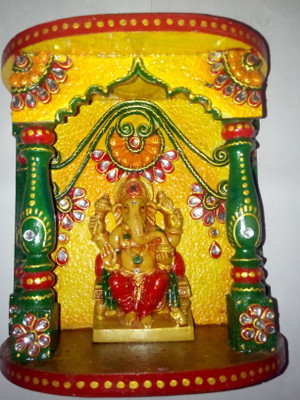 

Netra Handicraft Solid Wood Home Temple(Height: 20 cm)