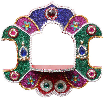 

Crafticia Unique Pooja Mandir Wooden, Polyresin Home Temple(Height: 20 cm)
