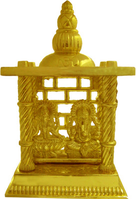 

Heaven Decor Gold Plated Laxmi Ganesh Small Iron Home Temple(Height: 11 cm)