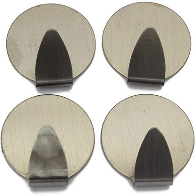 

Palakz 4Pcs Self Adhesive 1 - Pronged Hook(Steel Pack of 4)