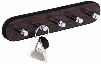 Regis Wall Mounted Key Rack Hooks - Skywood Wenge Small 5 - Pronged Key Holder(Brown Pack of 1) Regis Wall Mounted Key Rack Hooks - Skywood Wenge Small 5 - Pronged Key Holder(Brown Pack of 1)