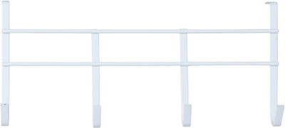 

Howards Over The Door Hooks Rack White 4 - Pronged Hook(White Pack of 1)