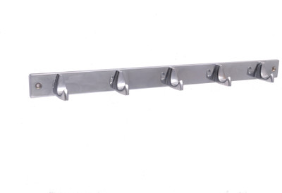 Klaxon Vellora-5P Brass Chrome Plated 5 - Pronged Hook Rail(Silver Pack of 1) Flipkart