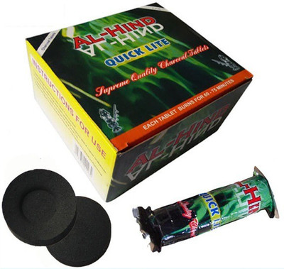 

pegs'N'pipes Al Hind 40 MM 80 Discs Hookah Charcoals(Pack of 80)