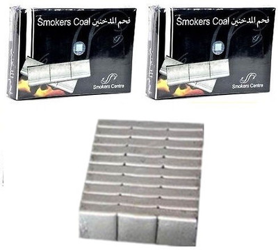 

pegs'N'pipes 2 Packs of Silver Smokers Hookah Charcoals(Pack of 60)