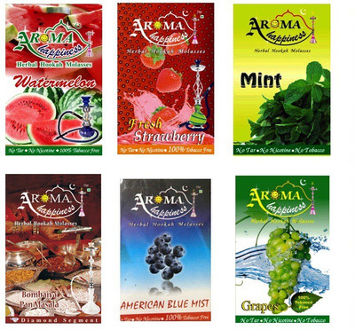 46% OFF on Aroma Happiness Pegs'N'Pipes Assorted Hookah Flavor(Total - 300 g, Pack of 6) 46% OFF on Aroma Happiness Pegs'N'Pipes Assorted Hookah Flavor(Total - 300 g, Pack of 6)