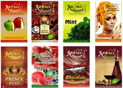 50% OFF on Aroma Happiness Pegs'N'Pipes Assorted Hookah Flavor(Total - 400 g, Pack of 8)