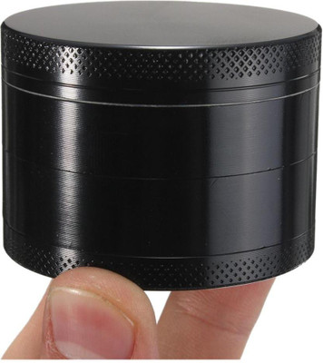 

Sona 4 Layer Broken Smoke Grinder Metal Tobacco Grinder Aluminium Inside Fitting Hookah Mouth Tip(Black)