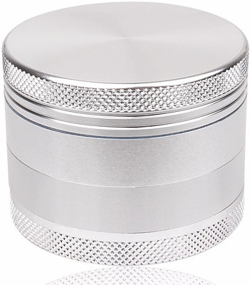 

Sona 4 Layer Broken Smoke Grinder Metal Tobacco Grinder Aluminium Inside Fitting Hookah Mouth Tip(Silver)