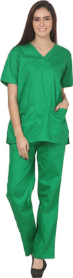 

Meded 100% Cotton,V-Neck Top and Drawstring Cargo, Comfort Fit (Large/40, Green) Shirt, Pant Hospital Scrub(Green L)