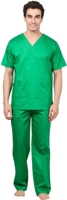 

Meded 100% cotton,V-Neck Top and Drawstring Cargo Pant, Comfort Fit (X Large/42) Shirt, Pant Hospital Scrub(Green XL)
