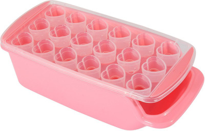 

HOKIPO Pink Silicone Ice Cube Tray Set(Pack of 1)