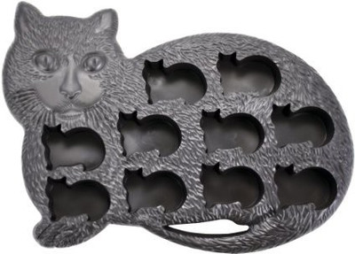 

Fairly Odd Novelties Novelty Gag Gift Cat Kitten Shape 10Ice Cube Tray Mold