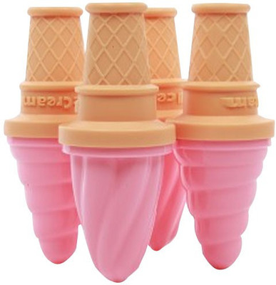 

EZ Life Pink Plastic Ice Cube Tray Set(Pack of 4)