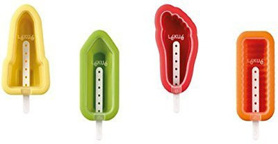 

Lekue Red, Orange, Yellow, Green Silicone Ice Cube Tray(Pack of 4)