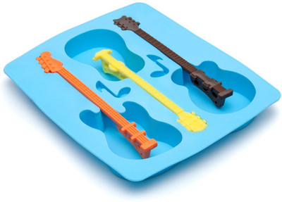 

GeekGoodies Guitar Jazz Multicolor Silicone Ice Cube Tray(Pack of 1)