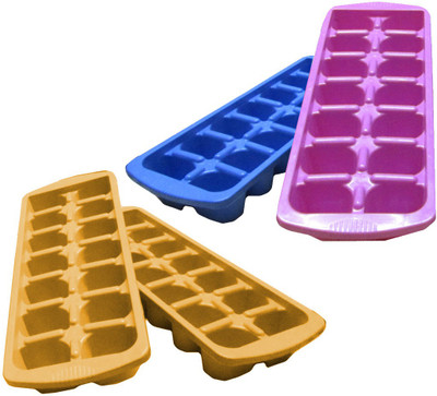 

Goldcave Multicolor Plastic Ice Cube Tray Set(Pack of 4)