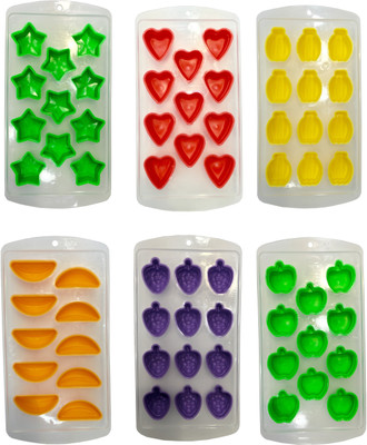 

Funtabulas Multicolor Plastic, Silicone Ice Cube Tray(Pack of 6)