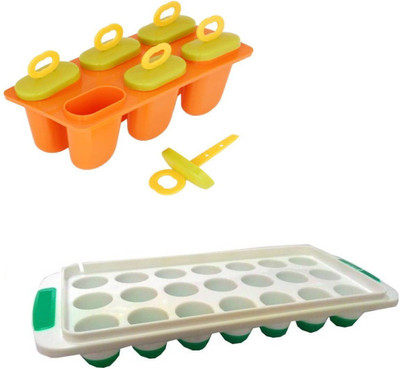 

Manoramaenterprises So Sweet 2 IN 1 Multicolor Plastic Ice Cube Tray Set(Pack of 2)