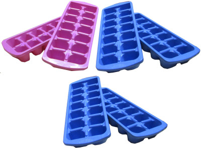 

Goldcave Multicolor Ice Trays Set of 6 Multicolor Plastic Ice Cube Tray(Pack of 6)
