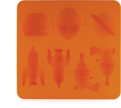 

Kikkerland Ice Tray Galactic -Mufubu Orange Silicone Ice Cube Tray(Pack of 1)