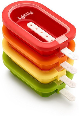 

Lekue Red, Orange, Yellow, Green Silicone Ice Cube Tray(Pack of 4)