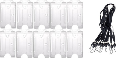 

FINDSTUFF Plastic ID Badge Holder, ID Badge Reel(Pack of 20)